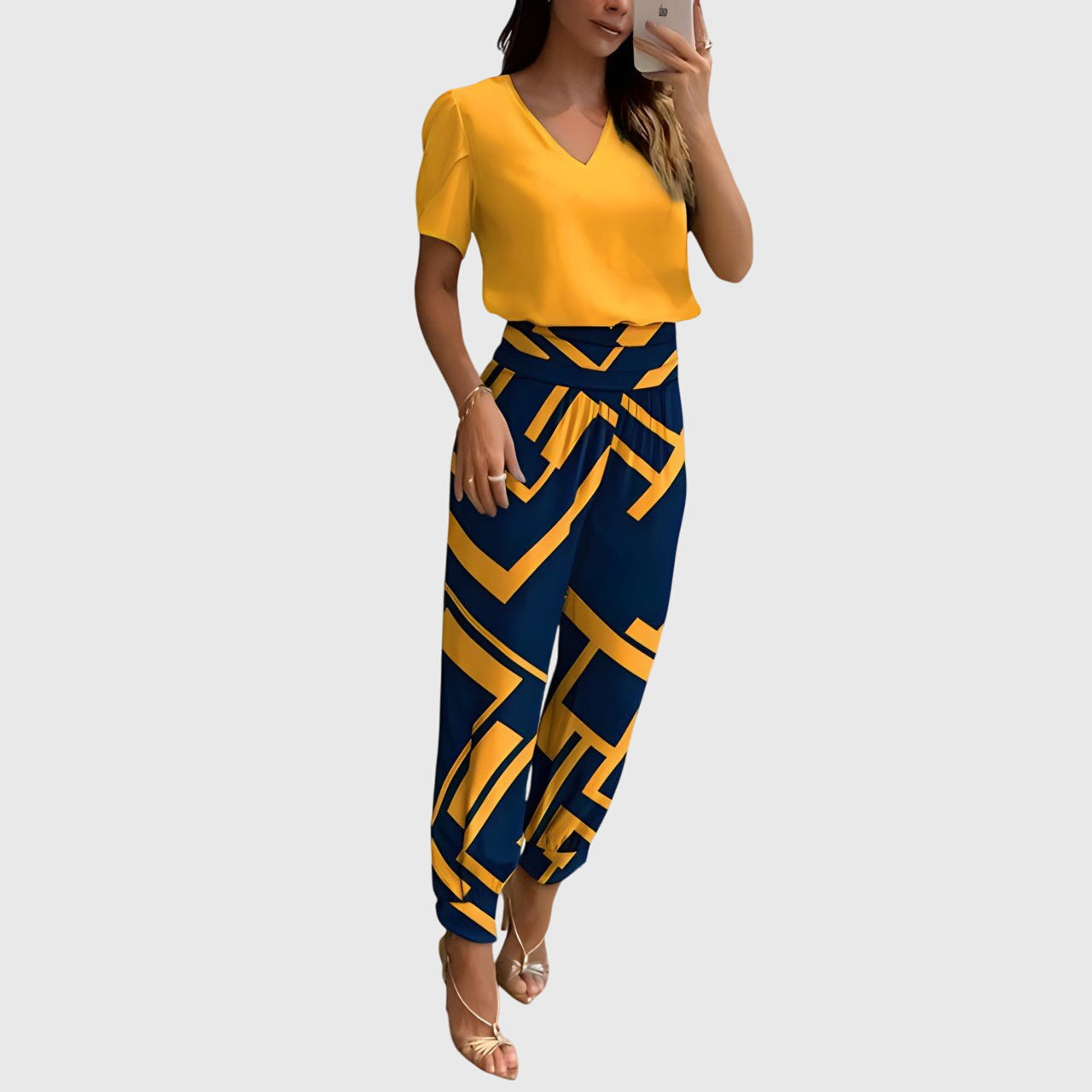 Yellow-Blue Print / 3XL