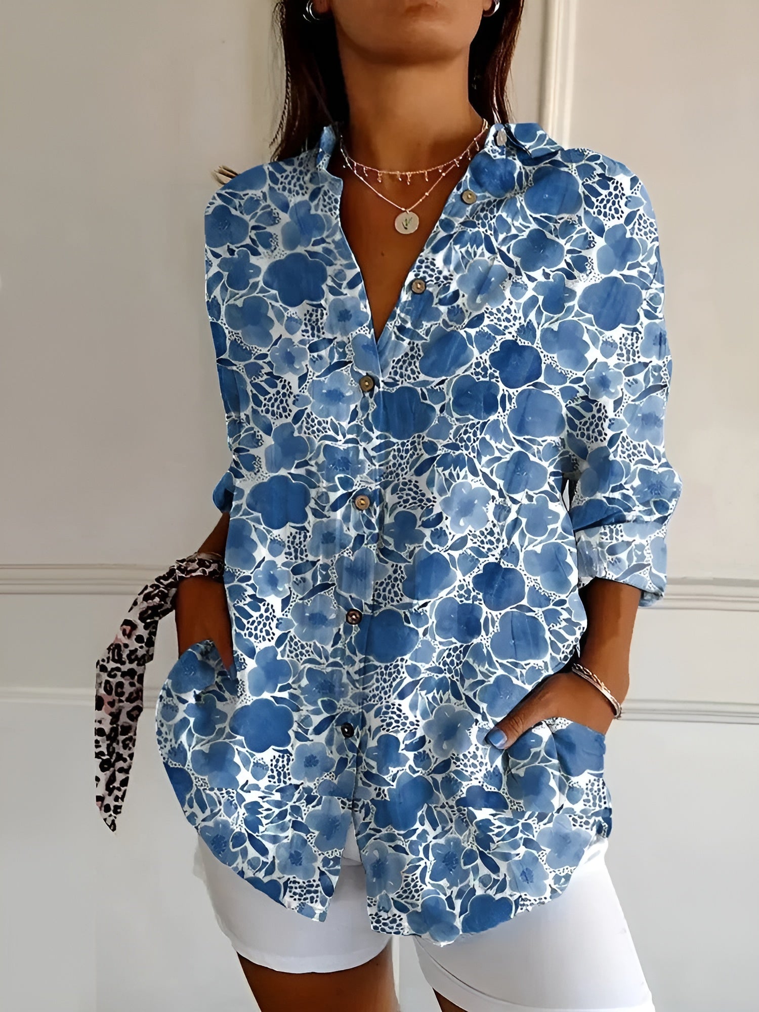 Floral Blue / 5XL